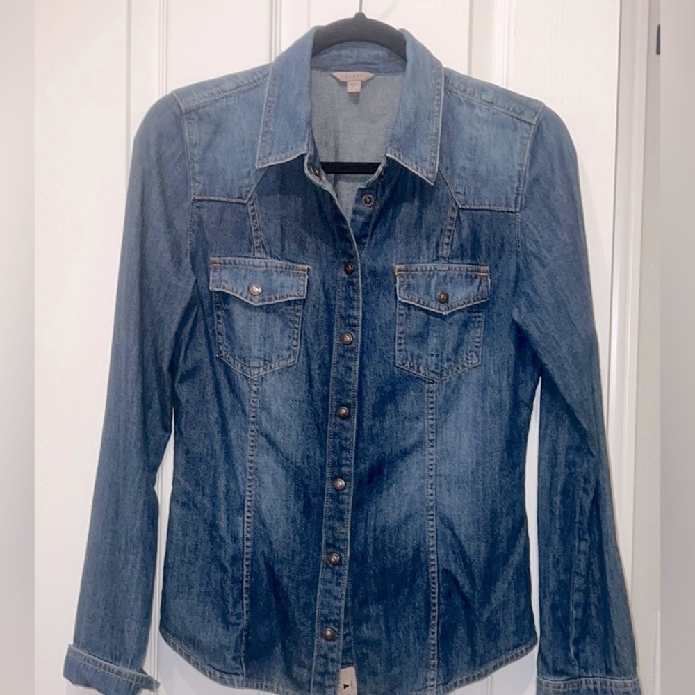 Women’s GUESS denim shirt